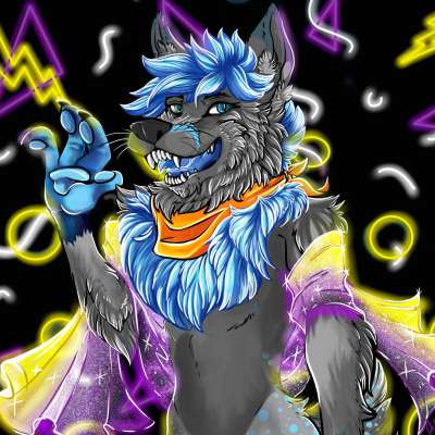 Retro Rave Style Pride Bust Profile Picture